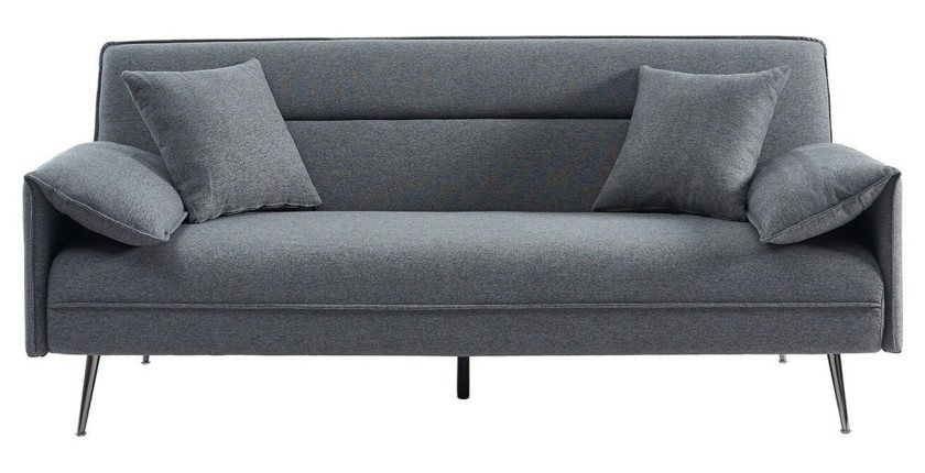 Canapé 3 places convertible gris collection SILAS
