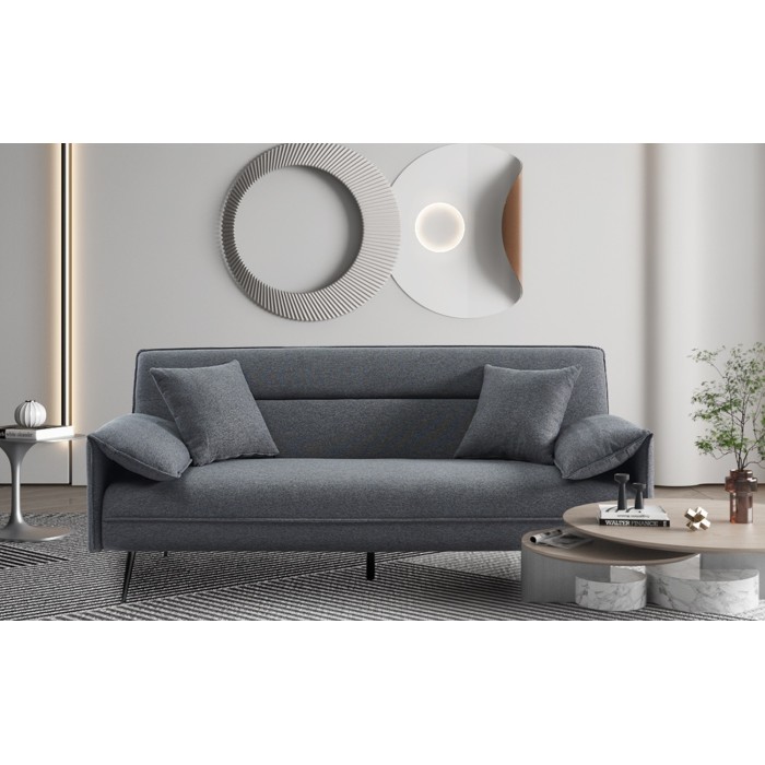Canapé 3 places convertible gris collection SILAS