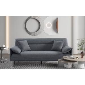 Canapé 3 places convertible gris collection SILAS