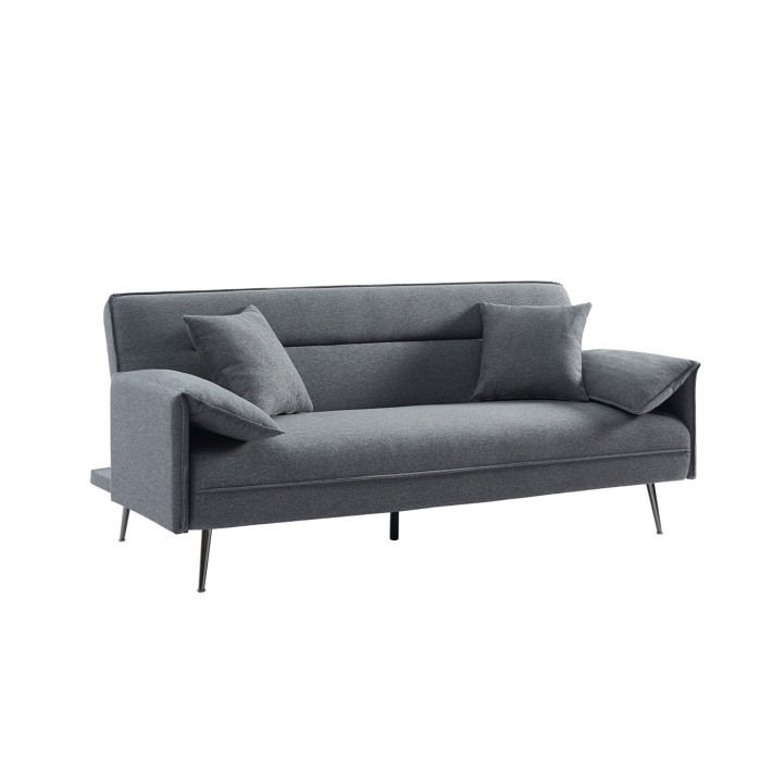 Canapé 3 places convertible gris collection SILAS