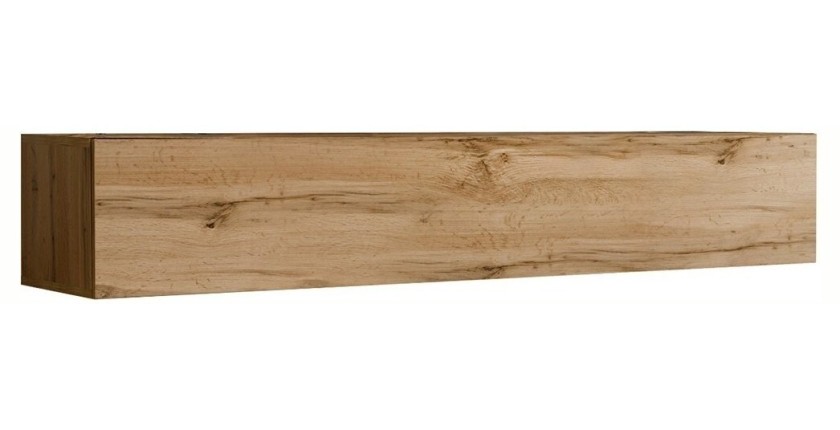 Meuble TV suspendu 180cm coloris chêne Wotan. Collection SWITCH.
