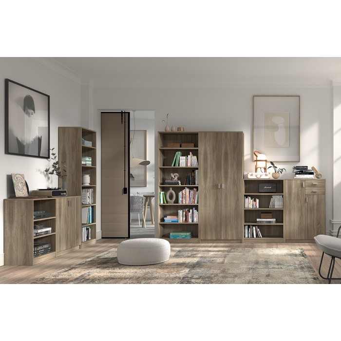 Armoire, collection TOLLY, 2 portes, 75x150 cm, coloris chêne sonoma
