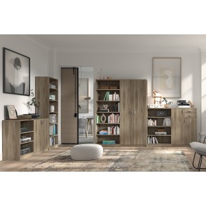Armoire, collection TOLLY, 2 portes, 75x150 cm, coloris chêne sonoma