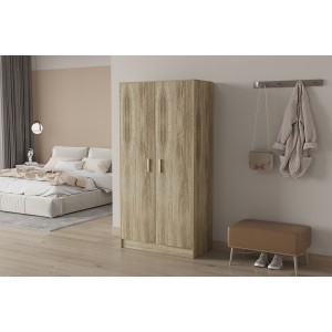 Armoire, collection TOLLY, 2 portes, 75x150 cm, coloris chêne sonoma