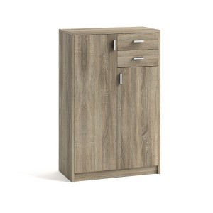 Commode  TOLLY 2 portes, 2 tiroirs, 110cm coloris chêne sonoma