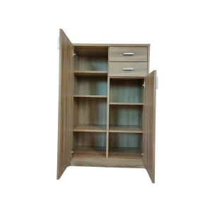 Commode  TOLLY 2 portes, 2 tiroirs, 110cm coloris chêne sonoma