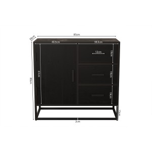 Commode MADEIRO bois exotique mangolia noir