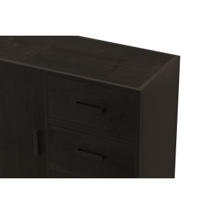 Commode MADEIRO bois exotique mangolia noir