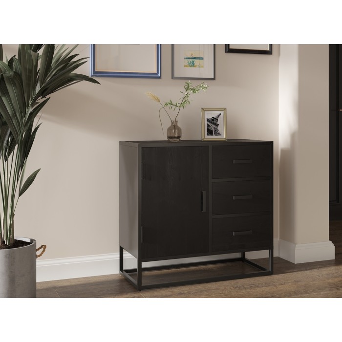 Commode MADEIRO bois exotique mangolia noir