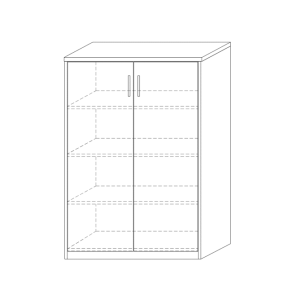 Commode SPACI 2 portes 110cm coloris sonoma