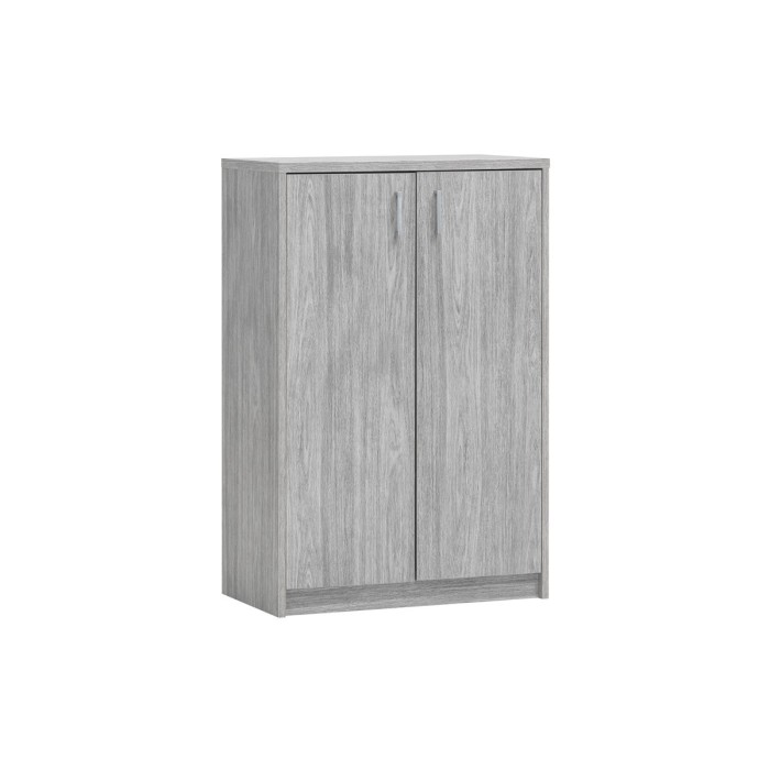 Commode SPACI 2 portes 110cm coloris chêne gris