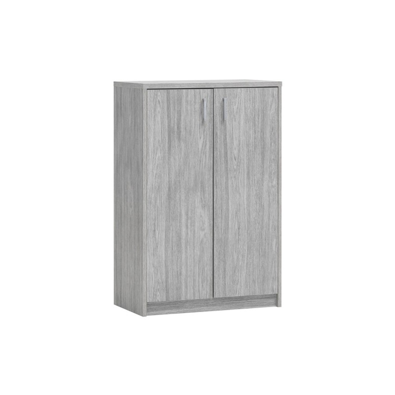 Commode SPACI 2 portes 110cm coloris chêne gris