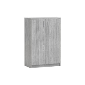 Commode SPACI 2 portes 110cm coloris chêne gris