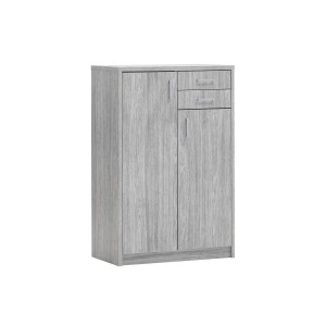 Commode SPACI 2 portes 2 tiroirs 110cm coloris chêne gris