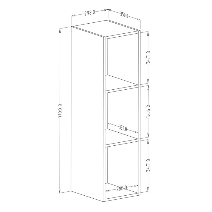 Étagère suspendue collection ZANTE. Coloris noir brillant pailleté.