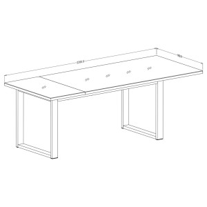 Table extensible 10 personnes pour salle à manger Collection ZANTE. Coloris noir brillant pailleté.