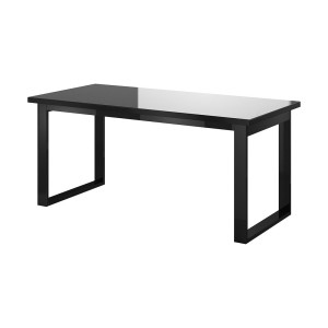 Ensemble de 6 meubles de salon collection ZANTE. Couleur noir brillant pailleté.