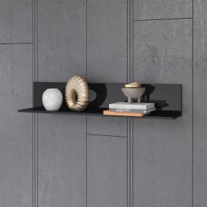 Ensemble de 5 meubles de salon collection ZANTE. Couleur noir brillant pailleté.