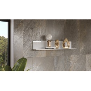Etagère 120cm collection ZANTE. Coloris blanc brillant.