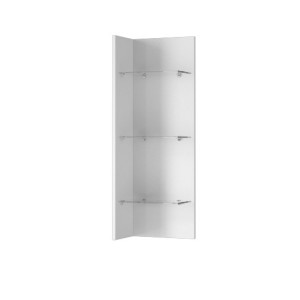 Étagère verticale avec éclairage LED intégré collection ZANTE. Coloris blanc brillant.