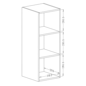 Vitrine suspendue 1 porte collection ZANTE. Coloris blanc brillant.