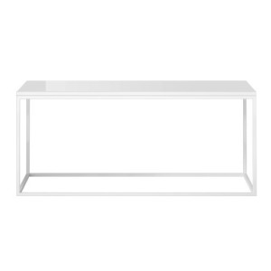 Table basse design collection ZANTE. Couleur blanc brillant.