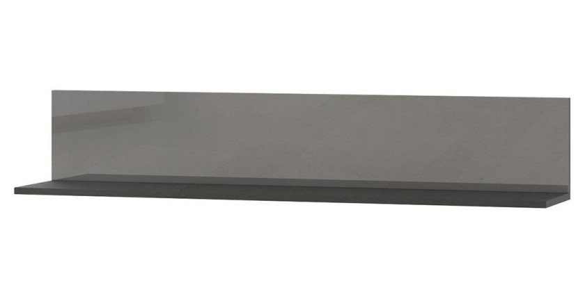 Étagère 120cm collection ZANTE. Coloris noir et gris brillant.