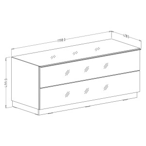 Meuble TV 120cm collection ZANTE avec 1porte. Couleur noir et gris brillant.