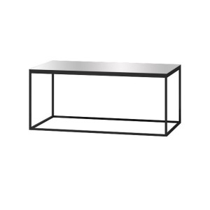 Table basse design collection ZANTE. Couleur noir et gris brillant.