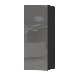 Ensemble de 7 meubles de salon collection ZANTE. Couleur noir et gris brillant.