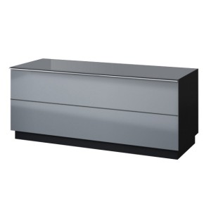 Ensemble de 7 meubles de salon collection ZANTE. Couleur noir et gris brillant.