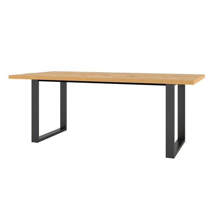 Table 8 personnes pour salle à manger collection MILO coloris chêne.