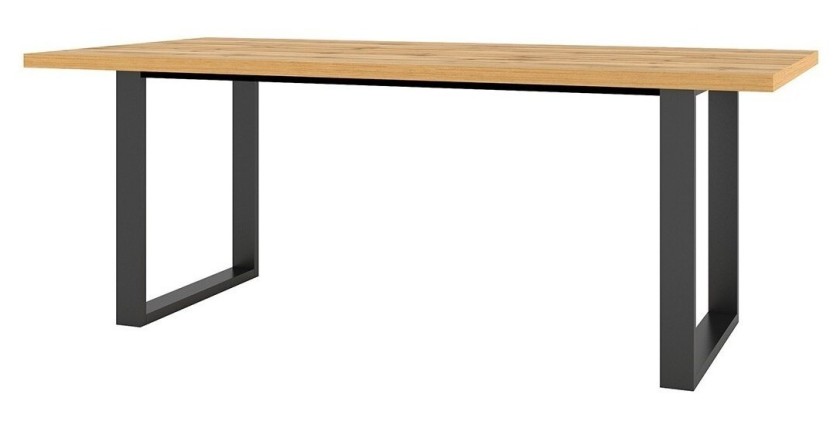 Table 8 personnes pour salle à manger collection MILO coloris chêne.