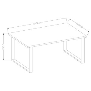 Table 8 personnes pour salle à manger collection MILO coloris chêne.