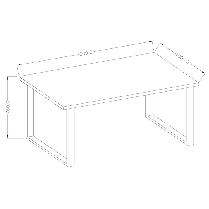 Table 8 personnes pour salle à manger collection MILO coloris chêne foncé.