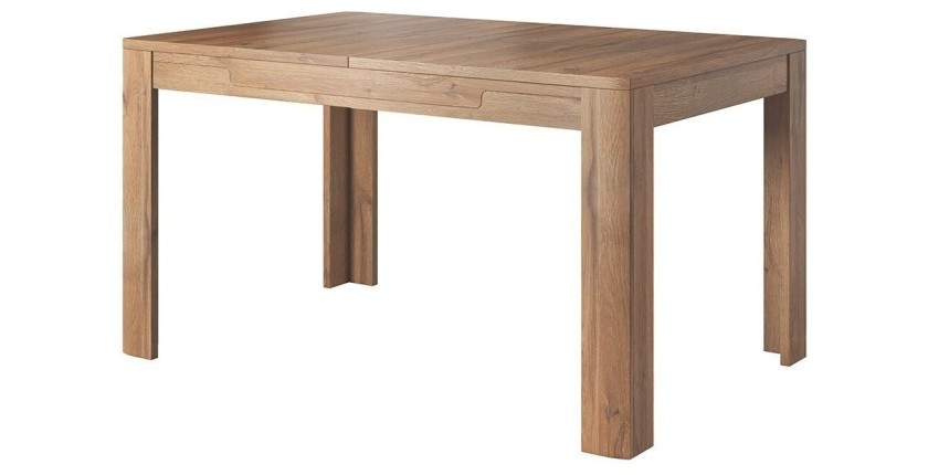 Table extensible 10 personnes pour salle à manger collection BREDA coloris chêne.