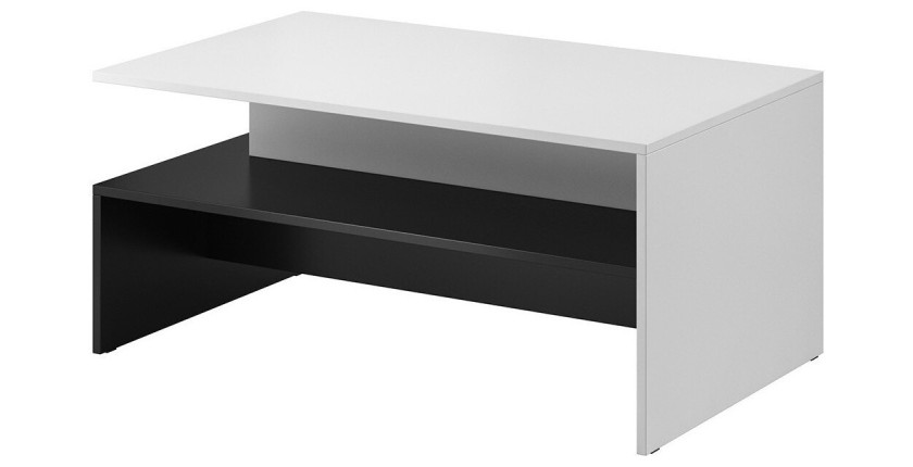 Table basse design collection RAMOS noir et blanc.