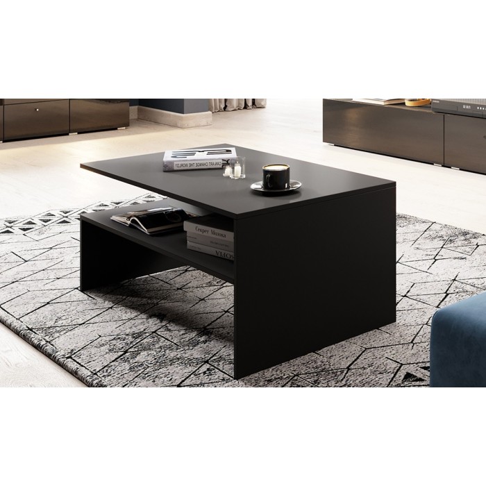 Table basse design collection RAMOS coloris noir.