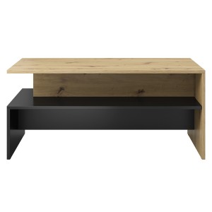 Ensemble de 7 meubles de salon collection RAMOS. Chêne et noir super mat.