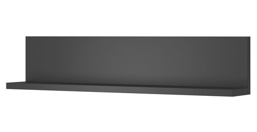 Étagère murale design 150cm Coloris anthracite. Collection BERGAME.