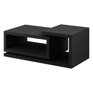 Table basse design collection BERGAME. Coloris noir super mat Style design