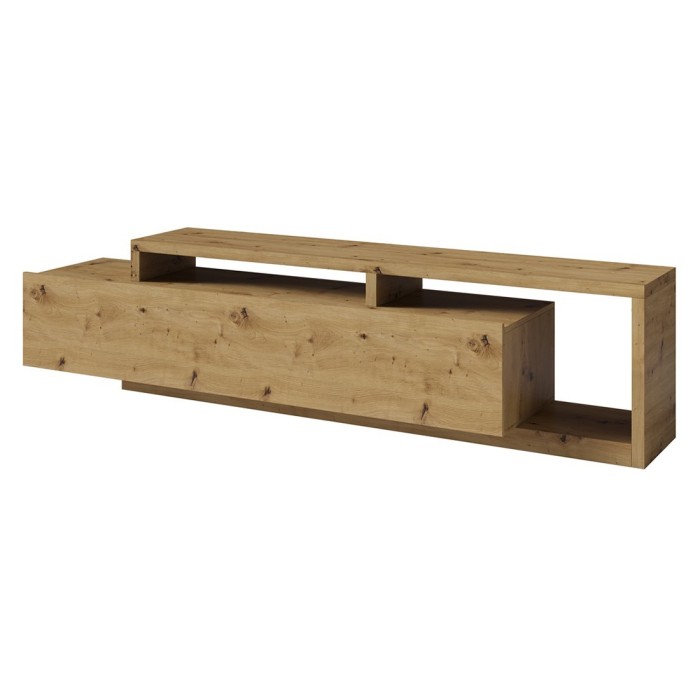 Meuble TV 220cm collection BERGAME. Coloris chêne.