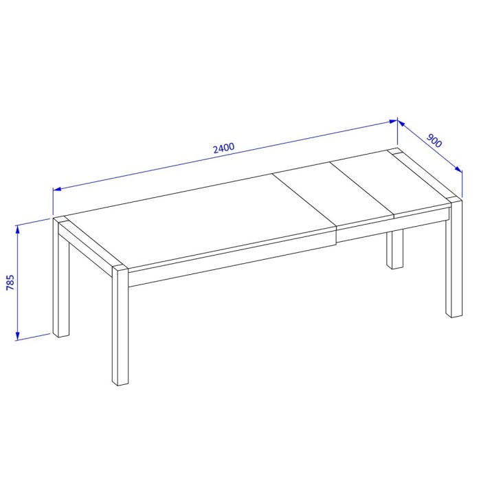 Table extensible 10 personnes pour salle à manger collection BOWIE coloris chêne et noir.