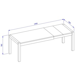 Table extensible 10 personnes pour salle à manger collection BOWIE coloris chêne et noir.
