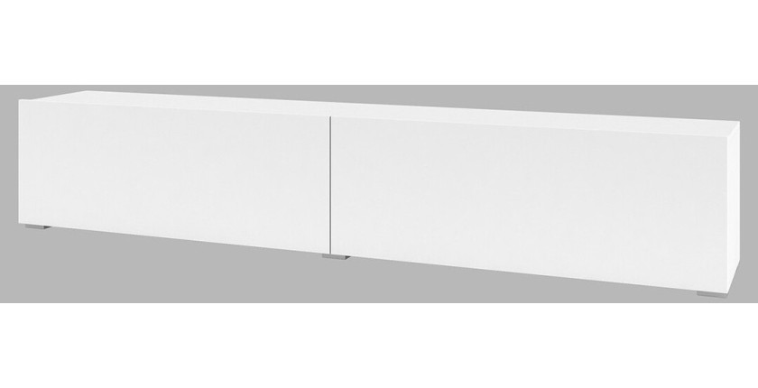 Meuble TV 180cm collection EVA. Couleur blanc et chêne.