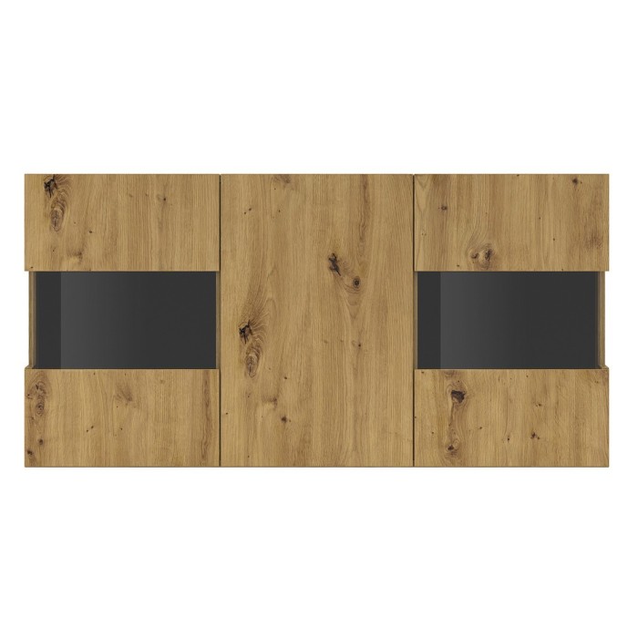 Buffet 120cm collection EVA 3 portes. Couleur chêne et noir.