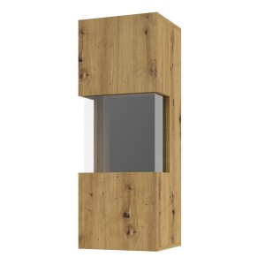 Ensemble de 4 meubles de salon collection EVA. Couleur chêne et noir.