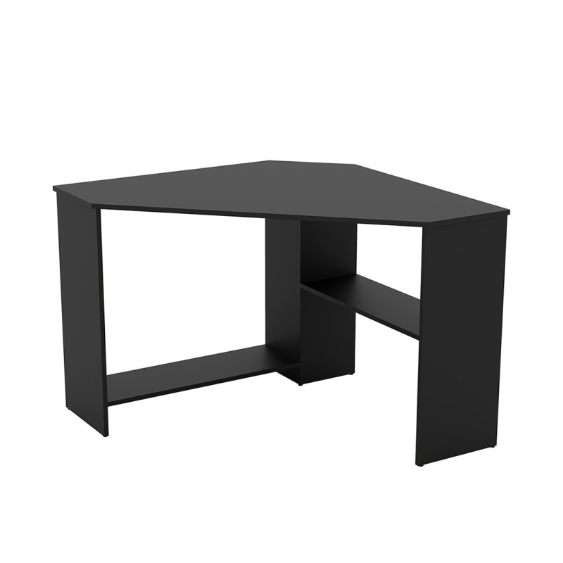 Bureau d'angle design collection KARO coloris noir.