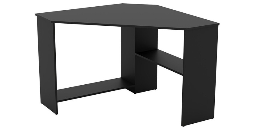 Bureau d'angle design collection KARO coloris noir.