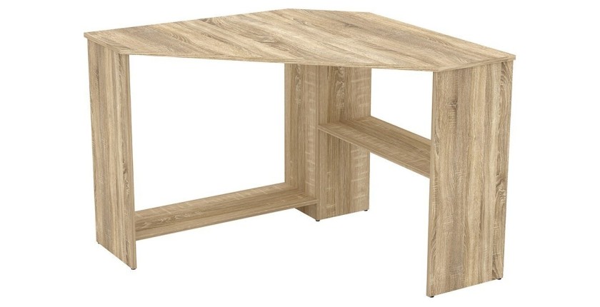 Bureau d'angle design collection KARO coloris chêne.
